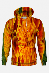 Bluza z kapturem, pomarańczowo-zielona