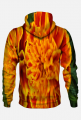 Bluza z kapturem, pomarańczowo-zielona