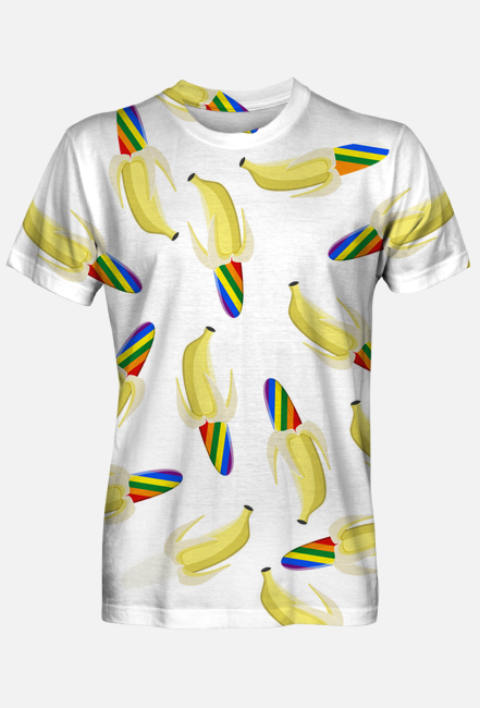 T-shirt Banana with Rainbow