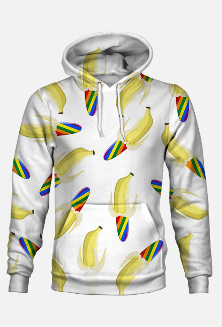 Bluza z kapturem Banana Rainbow