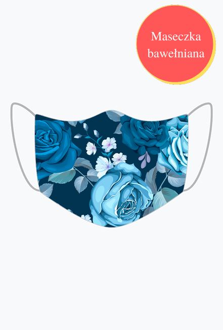 Maseczka Ochronna Blue Rose