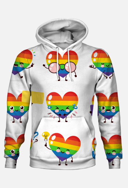 Bluza z kapturem LGBT Heart