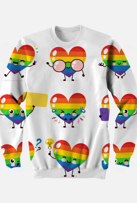 Bluza bez kaptura - LGBT Heart