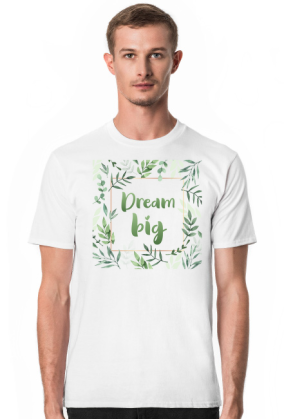 Dream big - męska koszulka z nadrukiem