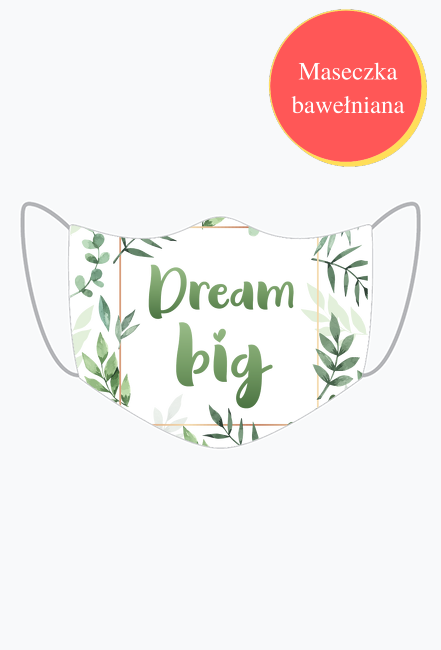 Kolorowa maseczka - dream big