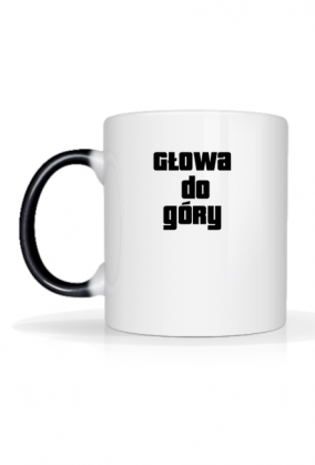 Kubek z koniem i napisem „głowa do góry”