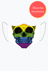 Maseczka z kolorową czaszką