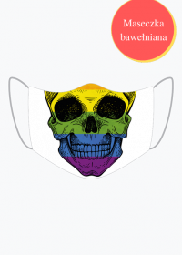 Maseczka z kolorową czaszką