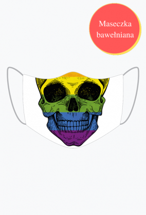 Maseczka z kolorową czaszką