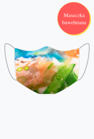 Maseczka z nadrukiem - Plamy farb akwarelowych