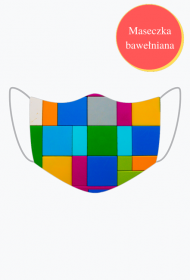 Maseczka z nadrukiem - kolorowe klocki