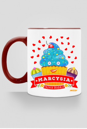 Marcysia Fajna Babka - Kubek kolor z imieniem