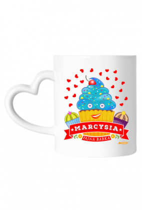 Marcysia Fajna Babka - Kubek z sercem i imieniem