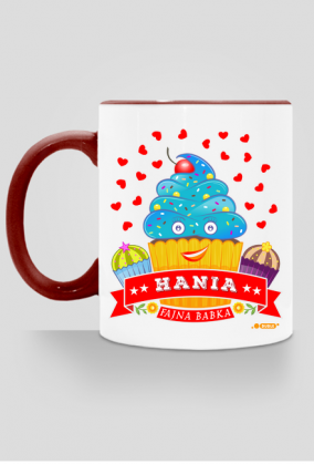 Hania Fajna Babka - Kubek kolor z imieniem