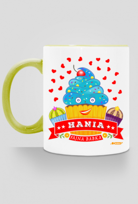 Hania Fajna Babka - Kubek kolor z imieniem