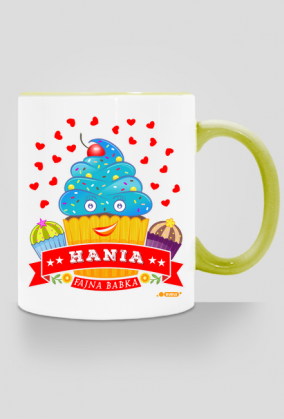 Hania Fajna Babka - Kubek kolor z imieniem