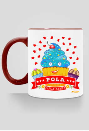 Pola Fajna Babka - Kubek kolor z imieniem