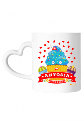 Antosia Fajna Babka - Kubek z sercem i imieniem