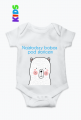Białe body niemowlęce z misiem