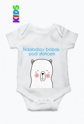 Białe body niemowlęce z misiem