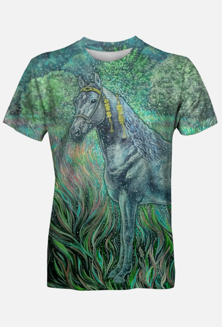 BLUZA MĘSKA FULLPRINT Z KONIEM TENNESSEE - KOŃ KONIE -SPIRIT OF HORSE - GOD'S PEACE- TWH © DH