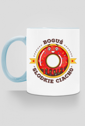 Boguś Słodkie Ciacho - Kubek biało-kolorowy z imieniem