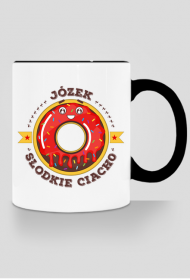 Józek Słodkie Ciacho - Kubek biało-kolorowy z imieniem