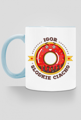 Igor Słodkie Ciacho - Kubek biało-kolorowy z imieniem