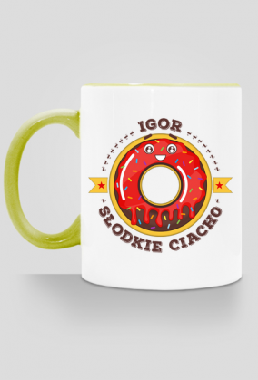 Igor Słodkie Ciacho - Kubek biało-kolorowy z imieniem