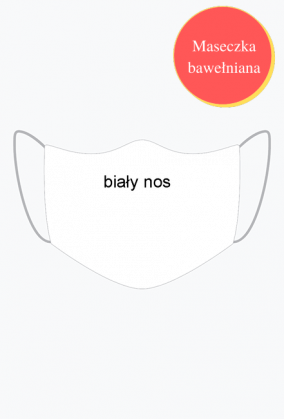 maseczka biały nos