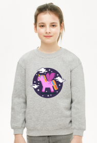 Jednorożec wśród gwiazd - bluza dziecięca unisex