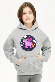 Jednorożec wśród gwiazd - bluza dziecięca unisex