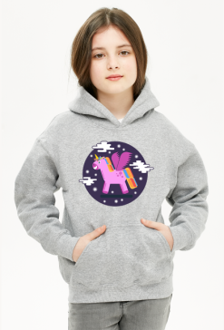 Jednorożec wśród gwiazd - bluza dziecięca unisex