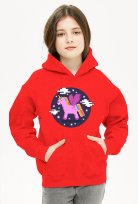 Jednorożec wśród gwiazd - bluza dziecięca unisex