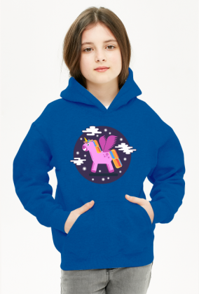 Jednorożec wśród gwiazd - bluza dziecięca unisex