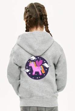 Jednorożec wśród gwiazd - bluza dziecięca unisex