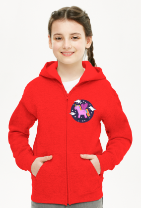 Jednorożec wśród gwiazd - bluza dziecięca unisex
