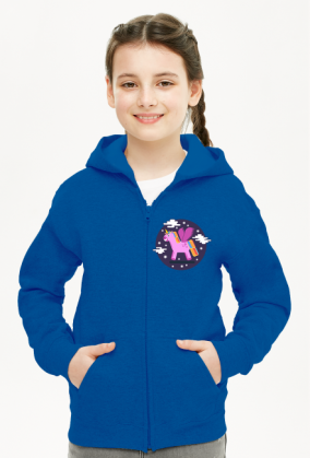 Jednorożec wśród gwiazd - bluza dziecięca unisex