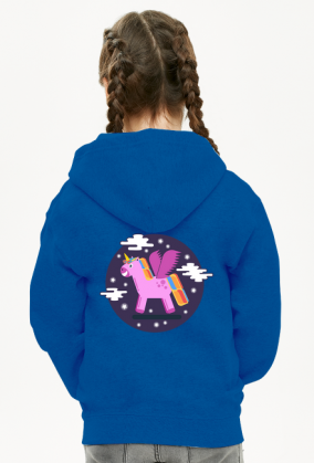 Jednorożec wśród gwiazd - bluza dziecięca unisex