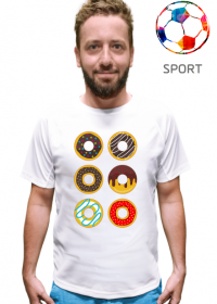 Donutowo - Koszulka sportowa biała