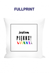 poduszka z napisem jestem pięknx- LGBT