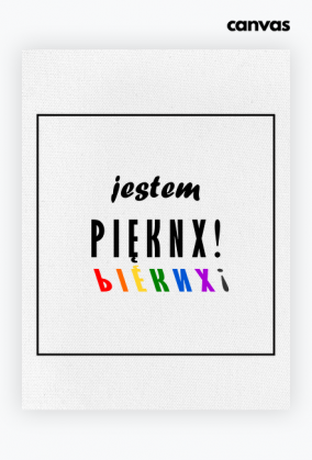 obrazek z napisem jestem pięknx- LGBT