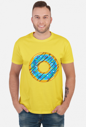 Niebieski Donut - Koszulka męska