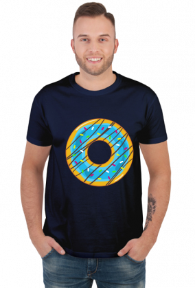 Niebieski Donut - Koszulka męska