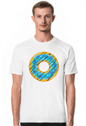 Niebieski Donut - Koszulka męska