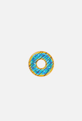 Niebieski Donut - Koszulka damska