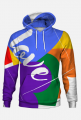bluza z kapturem full print - miłosć/tęcza/ love/ LGBT