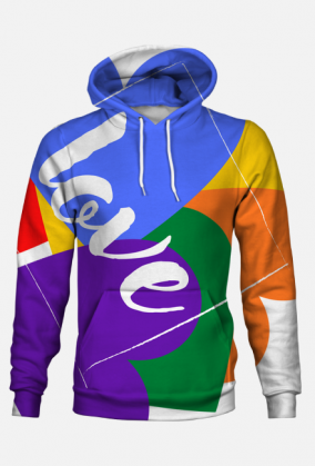 bluza z kapturem full print - miłosć/tęcza/ love/ LGBT