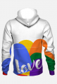 bluza z kapturem full print - miłosć/tęcza/ love/ LGBT