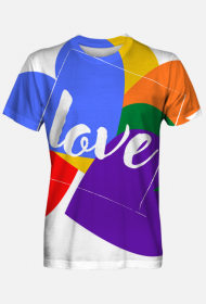 koszulka męska fullprint - tęcza/ miłość/ love/ LGBT